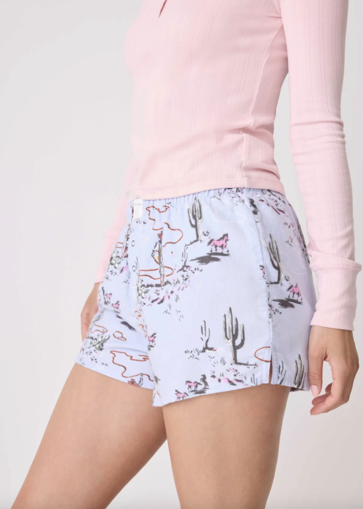 P.J. SALVAGE WILD HEART WESTERRN COZY FLANNEL SHORT