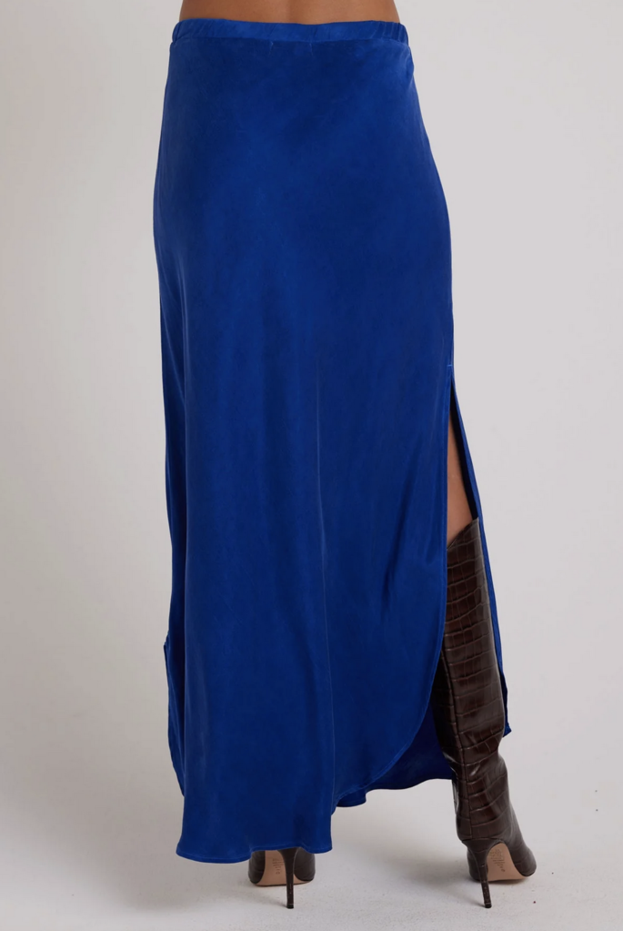 BELLA DAHL ASYMMETRIC SIDE SLIT BIAS SKIRT
