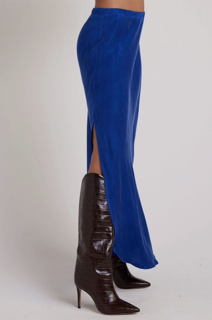 BELLA DAHL ASYMMETRIC SIDE SLIT BIAS SKIRT