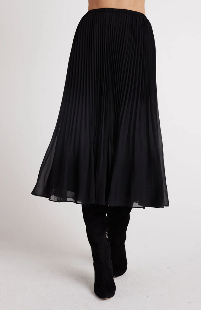 BELLA DAHL SUNBURST PLEAT CHIFFON MIDI SKIRT