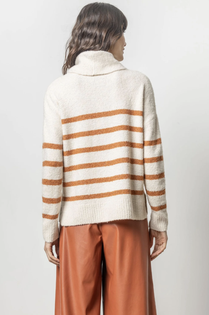 STRIPED TURTLENECK SWEATER