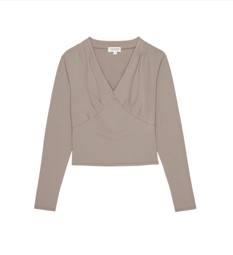 NATION LTD ANDY PLEATED TOP