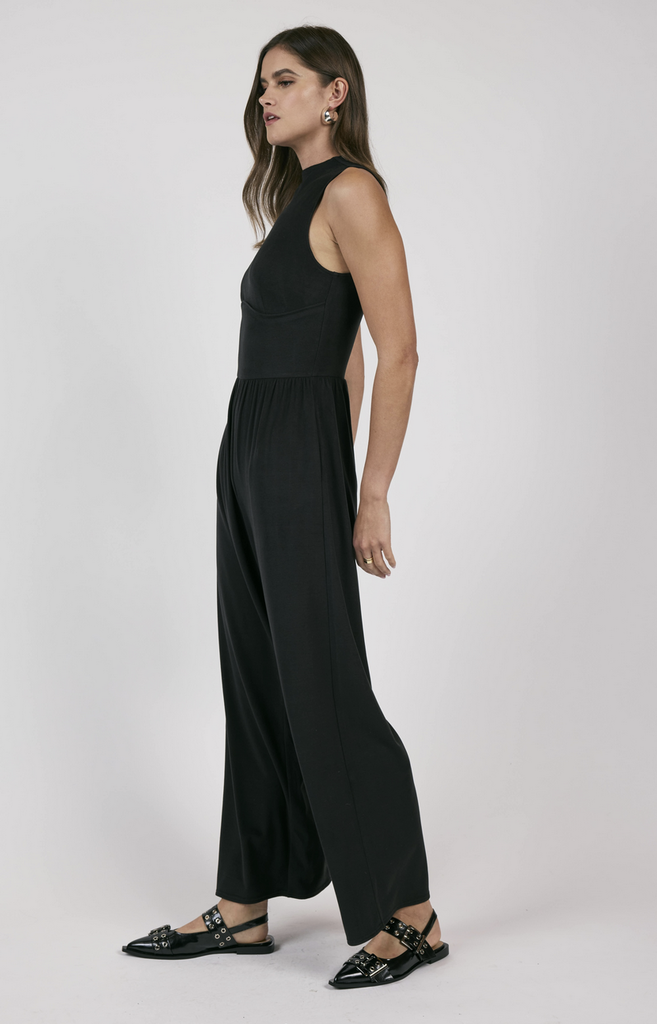 SAGE THE LABEL SEE ME NOW CORSET STYLE KNIT JUMPSUIT
