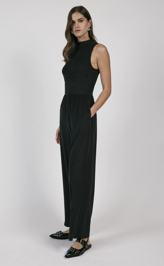 SAGE THE LABEL SEE ME NOW CORSET STYLE KNIT JUMPSUIT