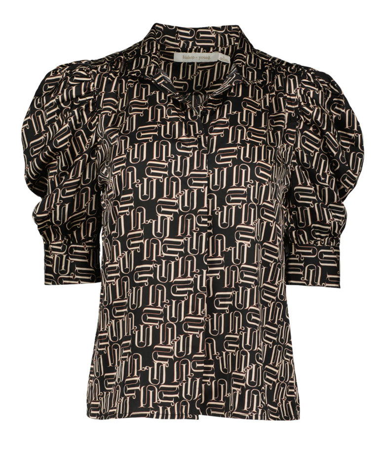 BISHOP+YOUNG CATE RUCHED SLEEVE TOP