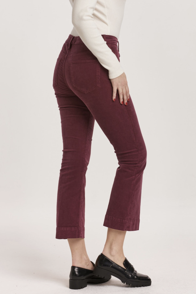 DEAR JOHN JEANNE MID RISE CROPPED FLARE PANTS