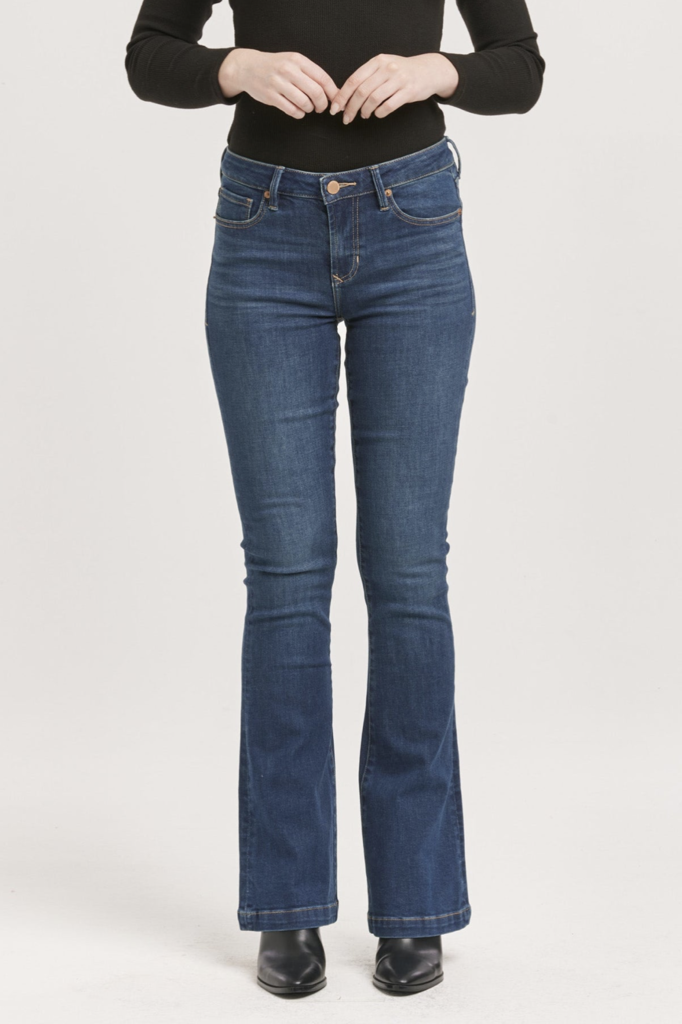 DEAR JOHN ROSA MID RISE FULL INSEAM FLARE JEANS