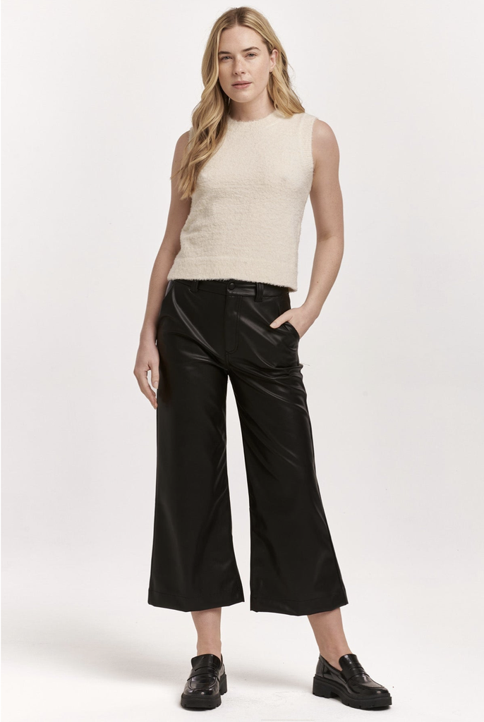 DEAR JOHN JEN MID NECK SLEEVELESS FITTED SWEATER