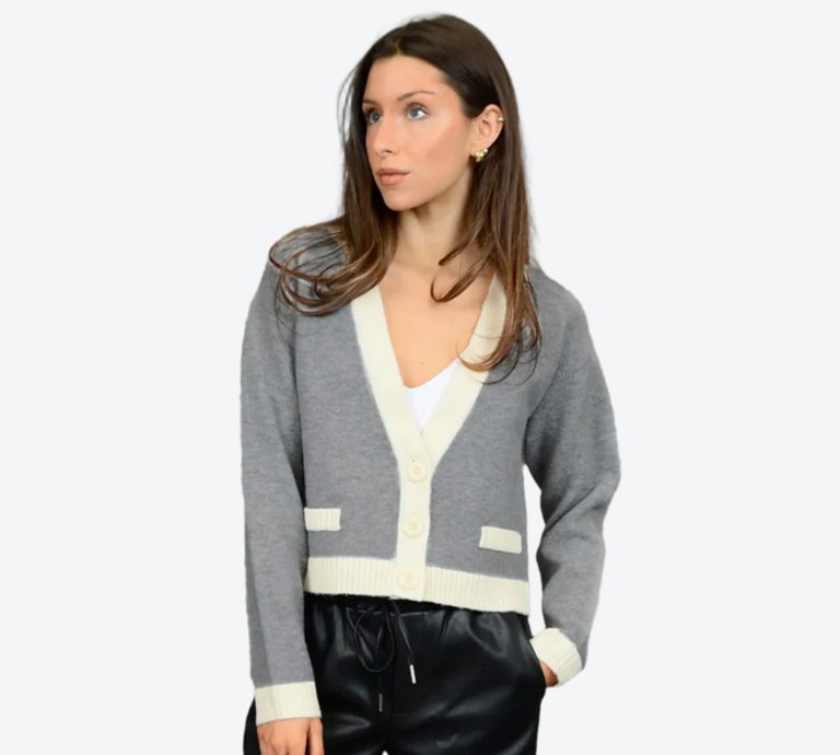 RD STYLE POSY LONG SLEEVE V-NECK CARDIGAN