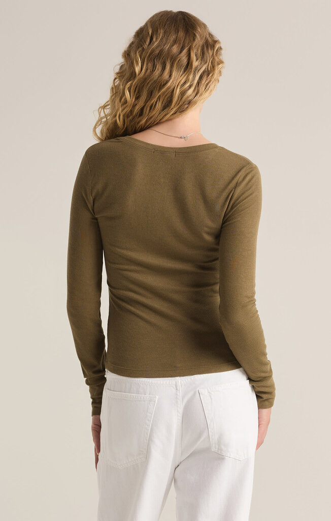 Z SUPPLY SCARLETT RIB HENLEY