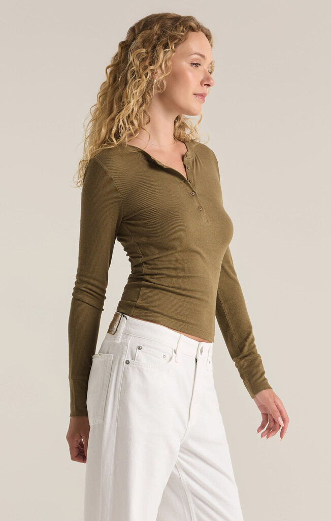 Z SUPPLY SCARLETT RIB HENLEY
