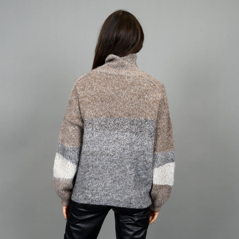 RD STYLE BRITANNIA L/S RAGLAN HIGH NECK SWEATER