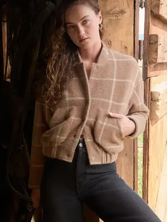 Z SUPPLY LEX PLAID BOMBER JACKET