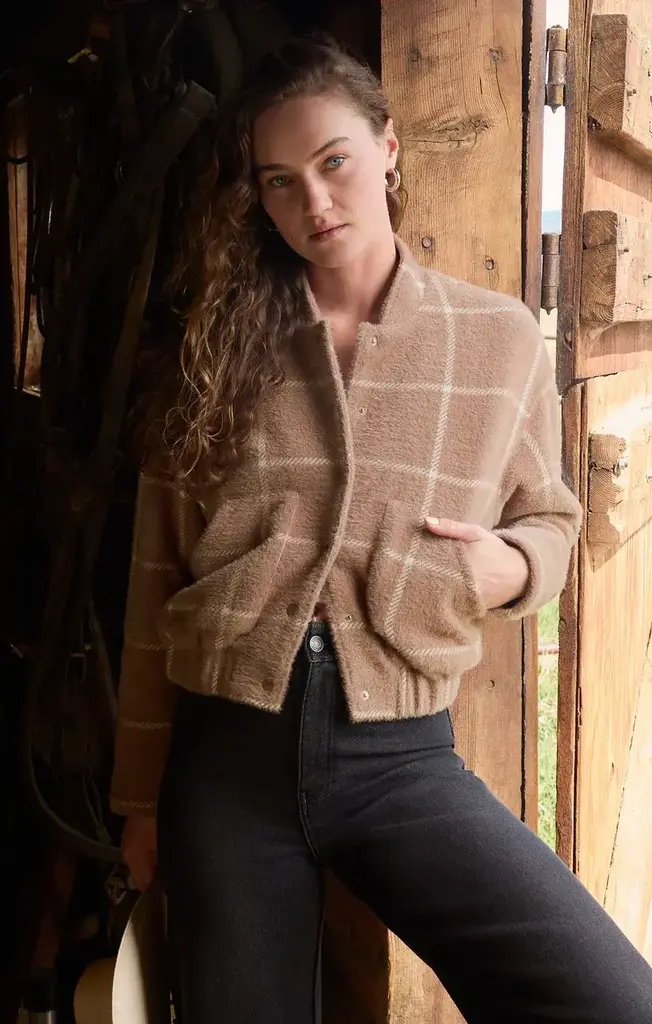 Z SUPPLY LEX PLAID BOMBER JACKET