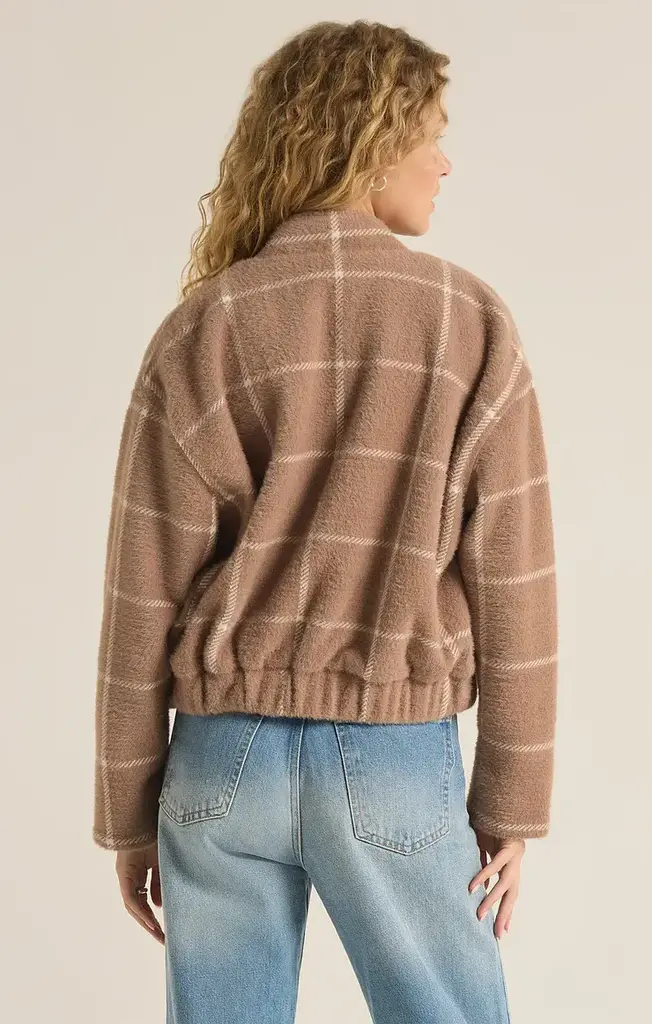 Z SUPPLY LEX PLAID BOMBER JACKET