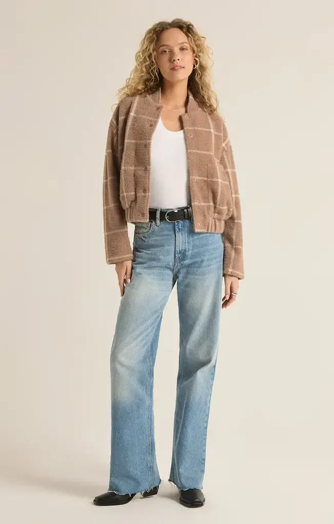 Z SUPPLY LEX PLAID BOMBER JACKET