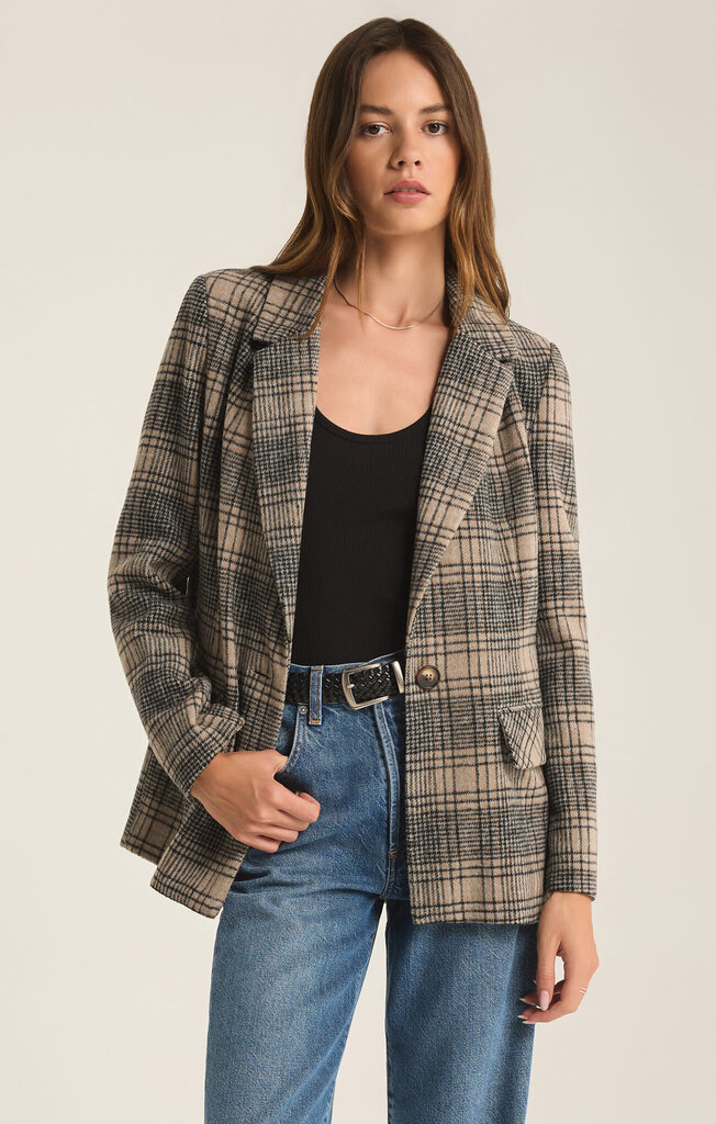Z SUPPLY KINGSTON RELAXED PLAID BLAZER
