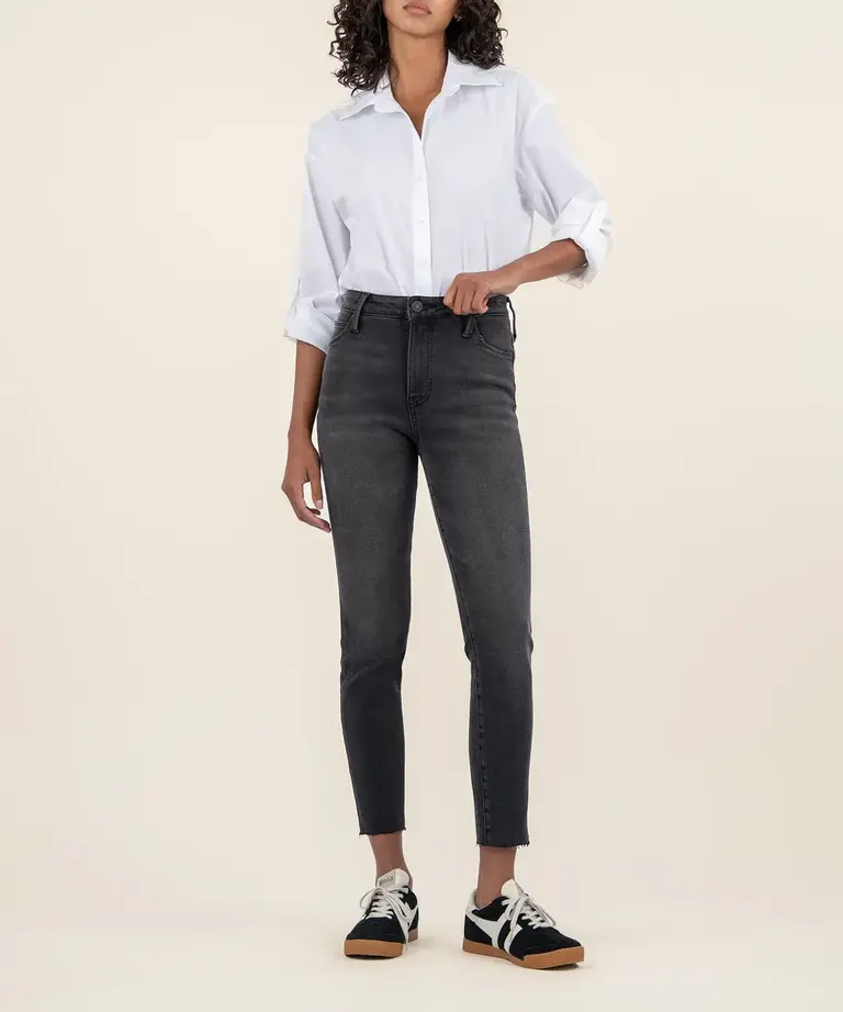 KUT CHARLIZE HIGH RISE FAB AB CIGARETTE LEG-RAW HEM