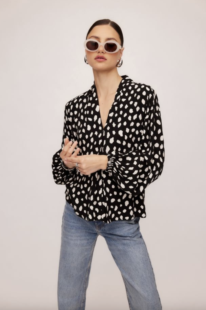 FIFTEEN TWENTY KIERA BLOUSON SLEEVE TOP