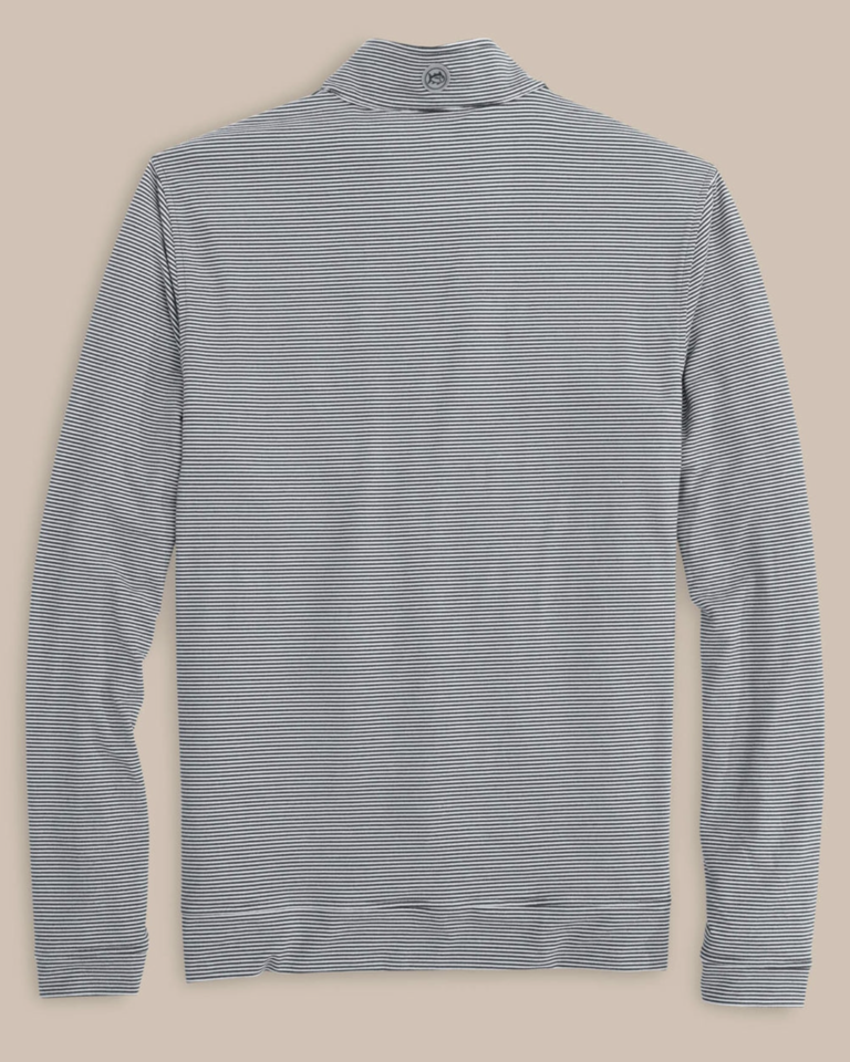GEORGIA BULLDOGS L/S CRUISER MICRO STRIPE HEATHER QUARTER ZIP