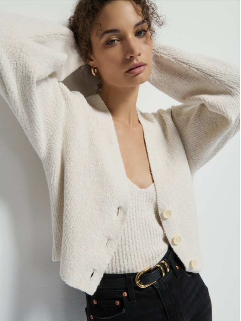 NATION LTD BO BALLOON SLEEVE CARDIGAN