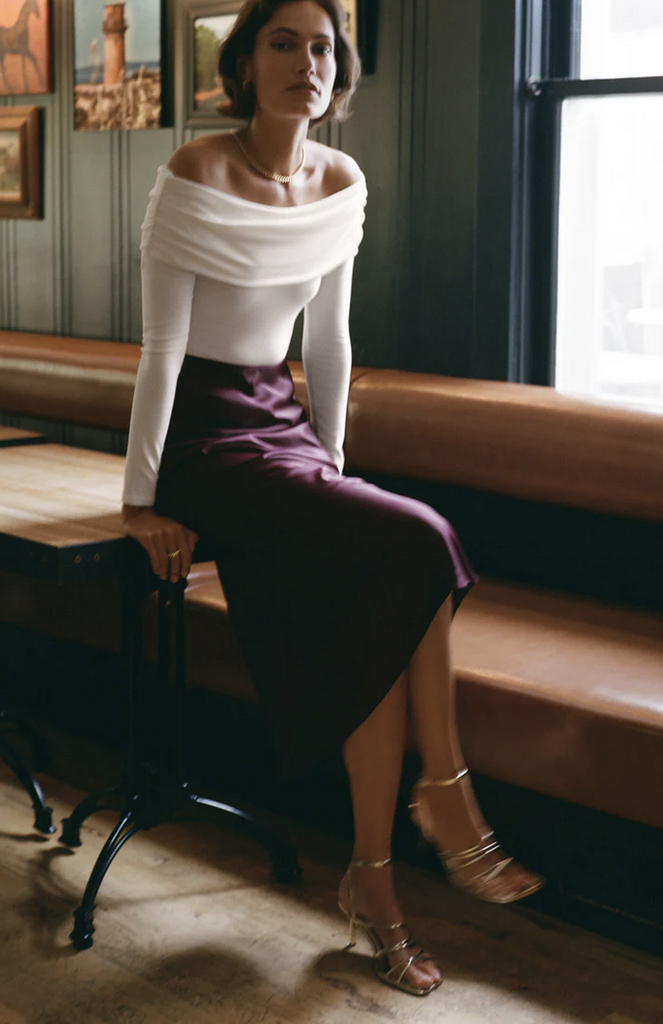 Z SUPPLY EUROPA POLY SHEEN SKIRT