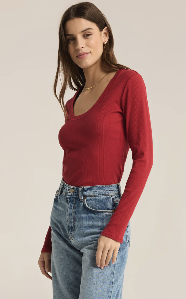 Z SUPPLY SIRENA RIB LONG SLEEVE TEE