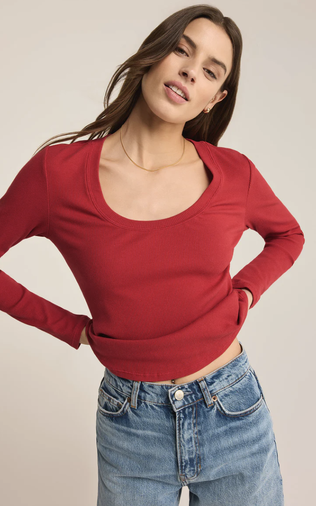 Z SUPPLY SIRENA RIB LONG SLEEVE TEE