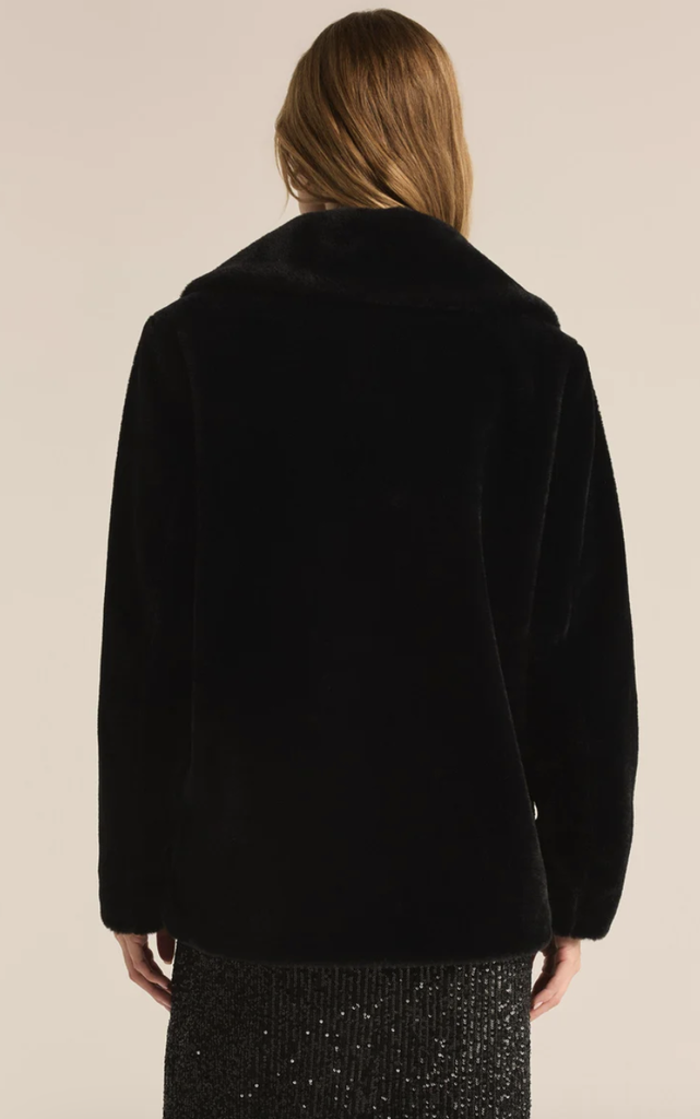 Z SUPPLY GEM DOUBLE BRESTED FAUX FUR COAT
