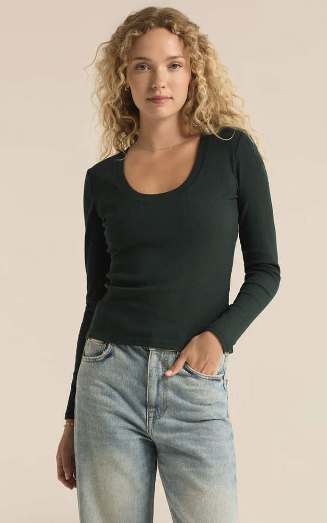 Z SUPPLY SIRENA RIB LONG SLEEVE TEE
