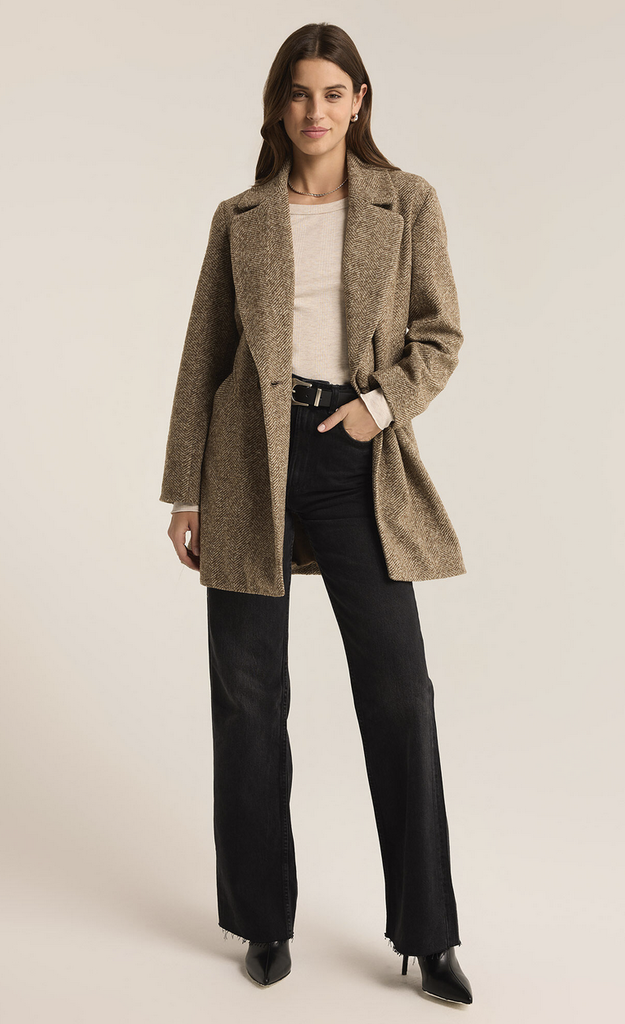 Z SUPPLY HAWTHORN HERRINGBONE COAT