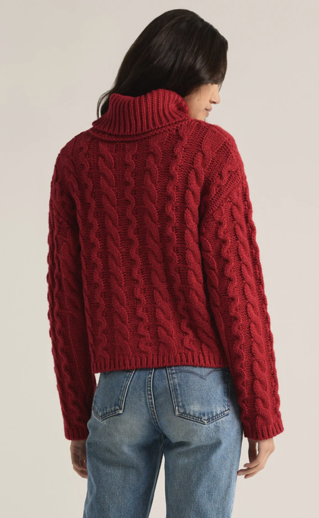 Z SUPPLY TIED TO YOU CABLE KNIT SWEATER