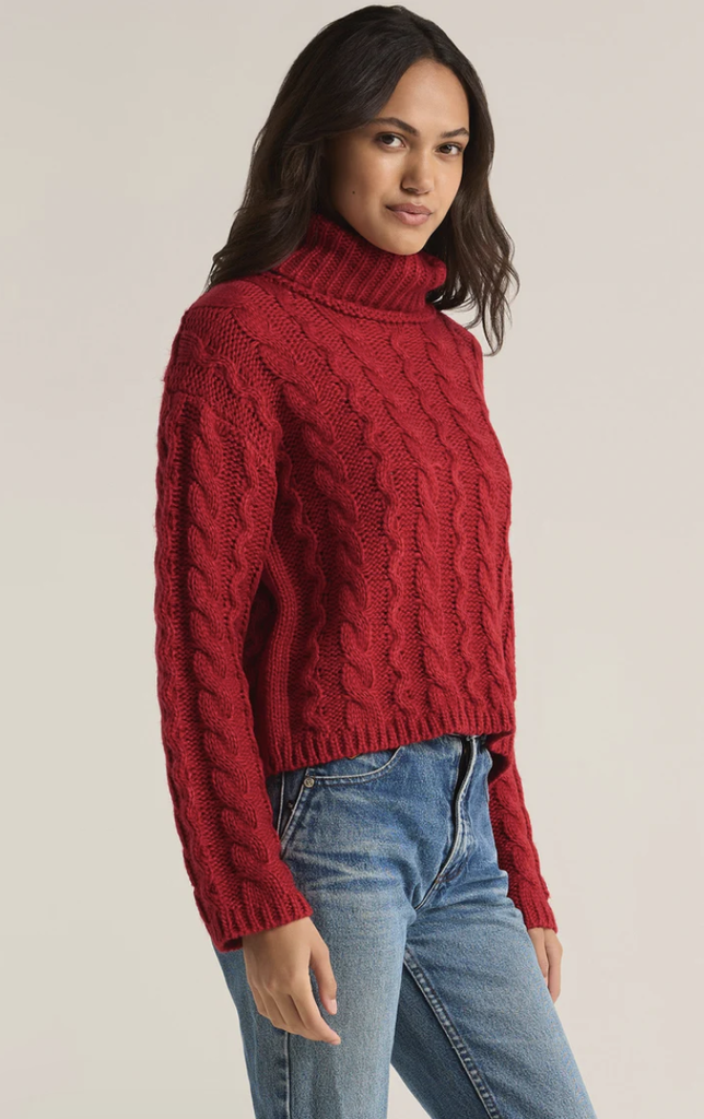 Z SUPPLY TIED TO YOU CABLE KNIT SWEATER