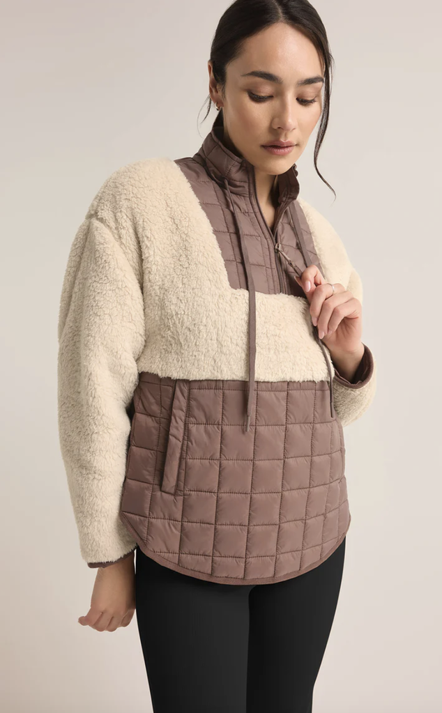 Z SUPPLY ACTIVE ROAD TRIPPER SHERPA QUILTED JACKET