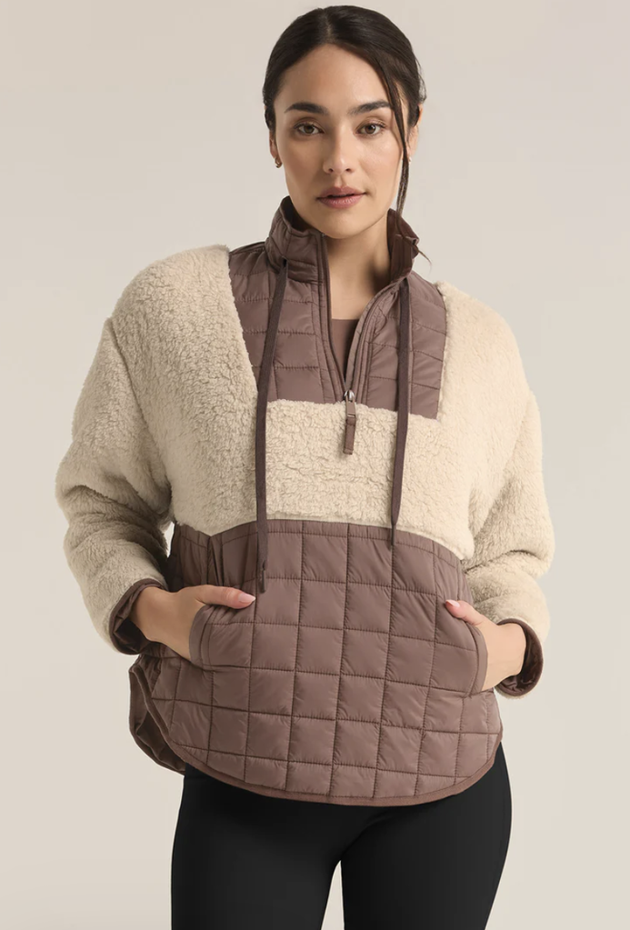 Z SUPPLY ACTIVE ROAD TRIPPER SHERPA QUILTED JACKET