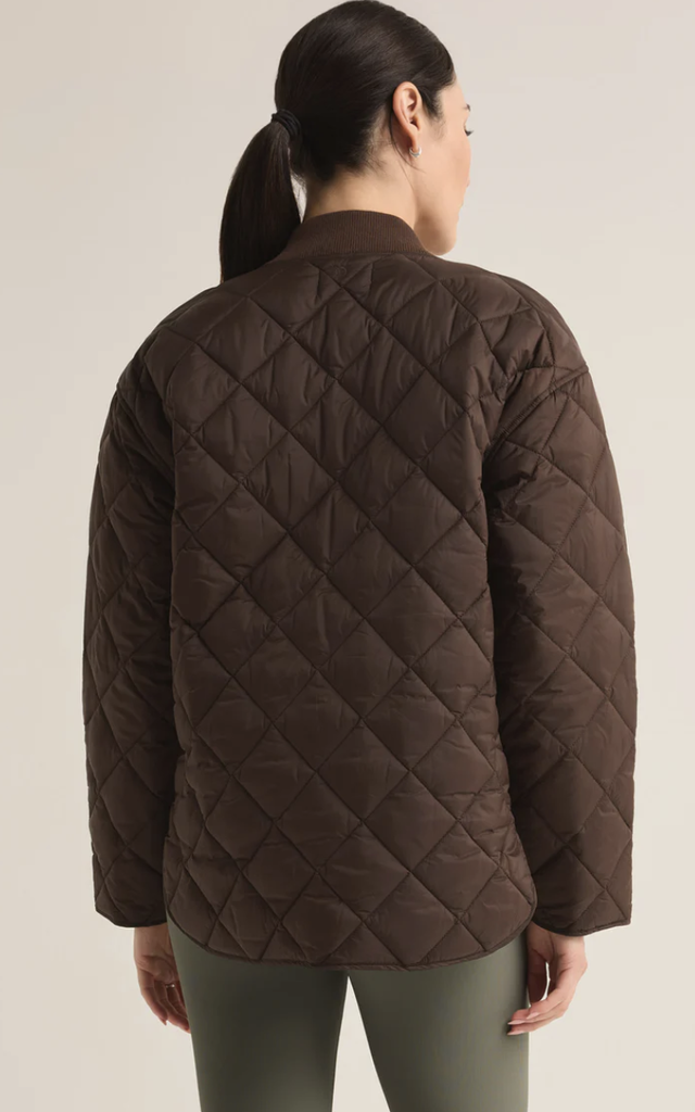 Z SUPPLY ACTIVE SUNRISE QUILTED BOMBER JACKET