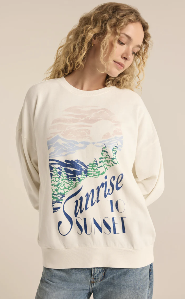 Z SUPPLY SUNSET CREWNECK SWEATSHIRT