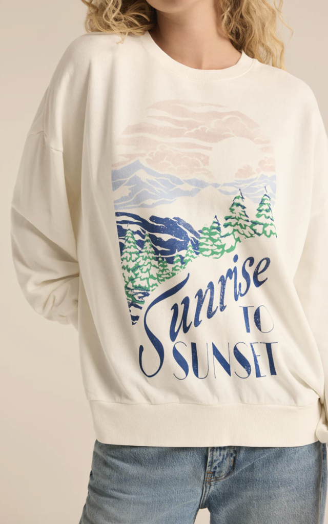 Z SUPPLY SUNSET CREWNECK SWEATSHIRT