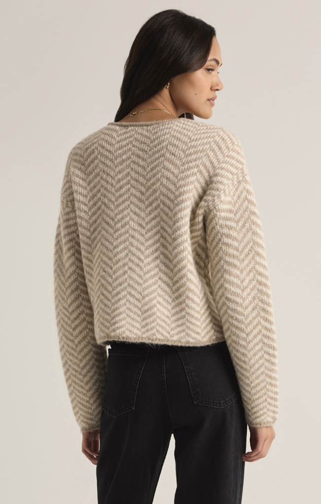 Z SUPPLY NAOMI HERRINGBONE CARDIGAN