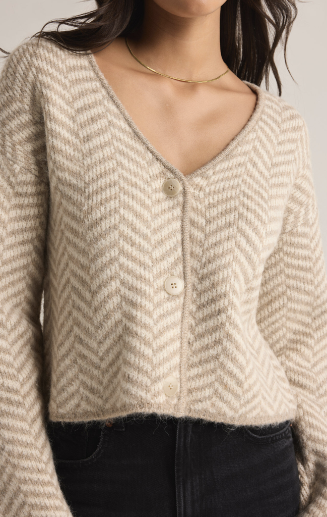 Z SUPPLY NAOMI HERRINGBONE CARDIGAN