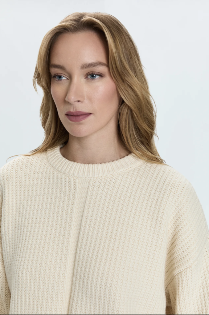 PISTOLA LEIGH TEXTURED CREWNECK SWEATER