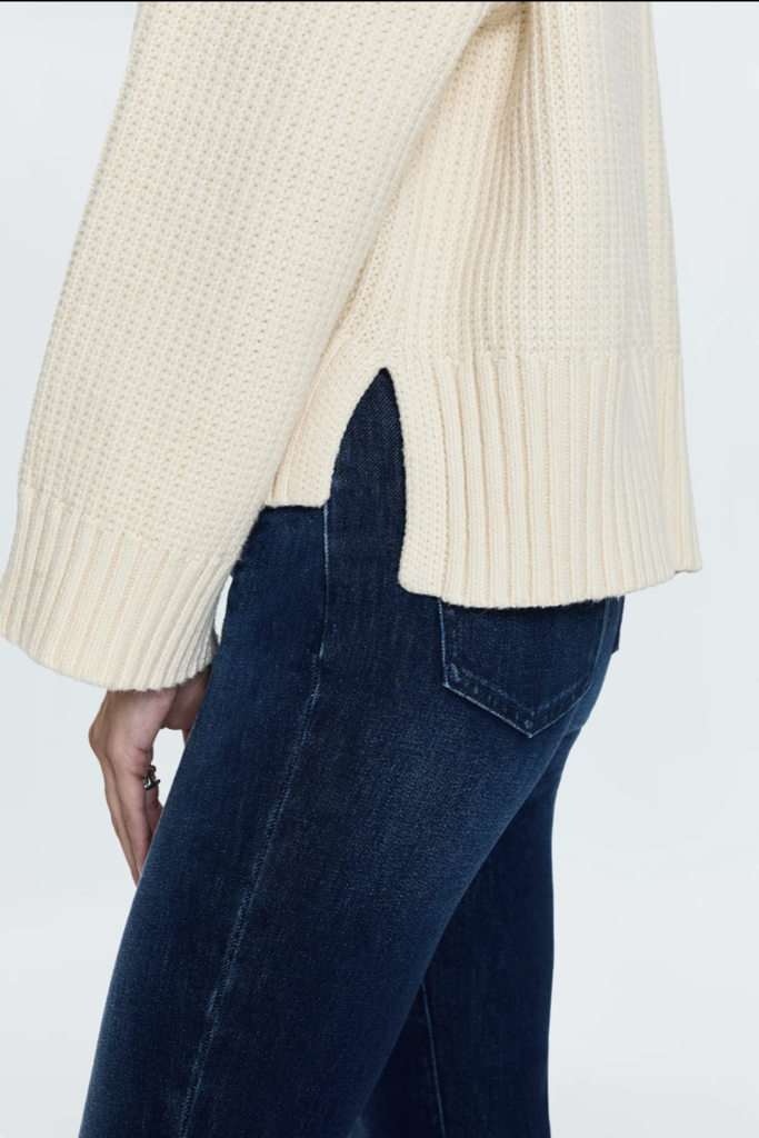 PISTOLA LEIGH TEXTURED CREWNECK SWEATER