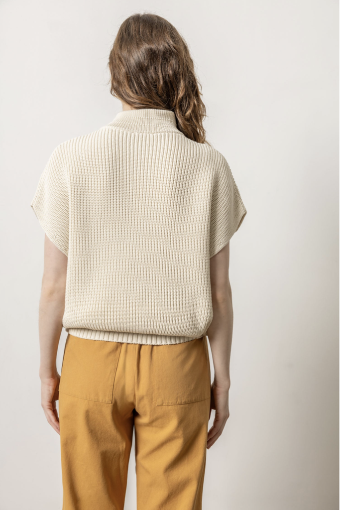 HALF ZIP PONCHO SWEATER