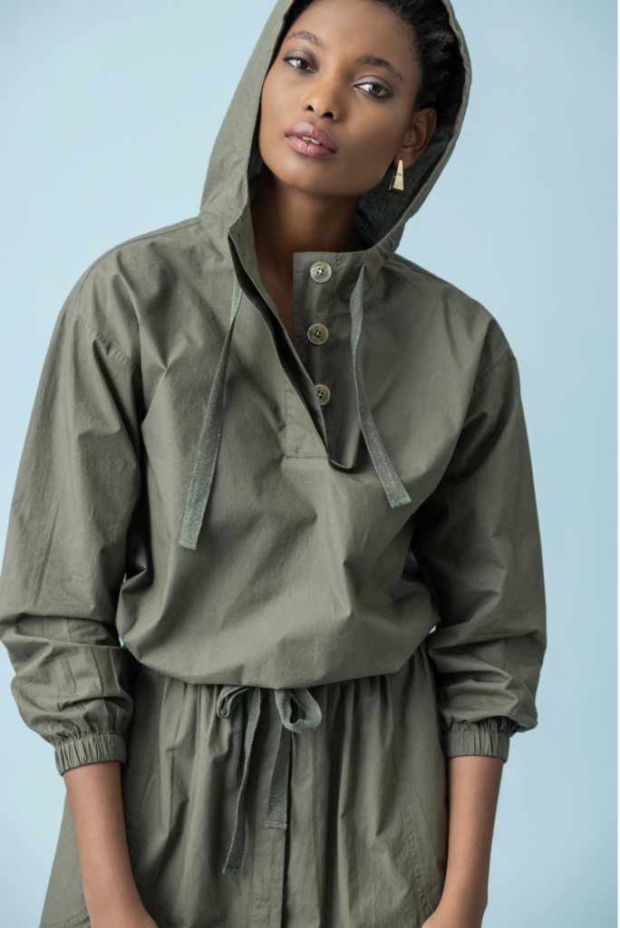 POPLIN HOODIE