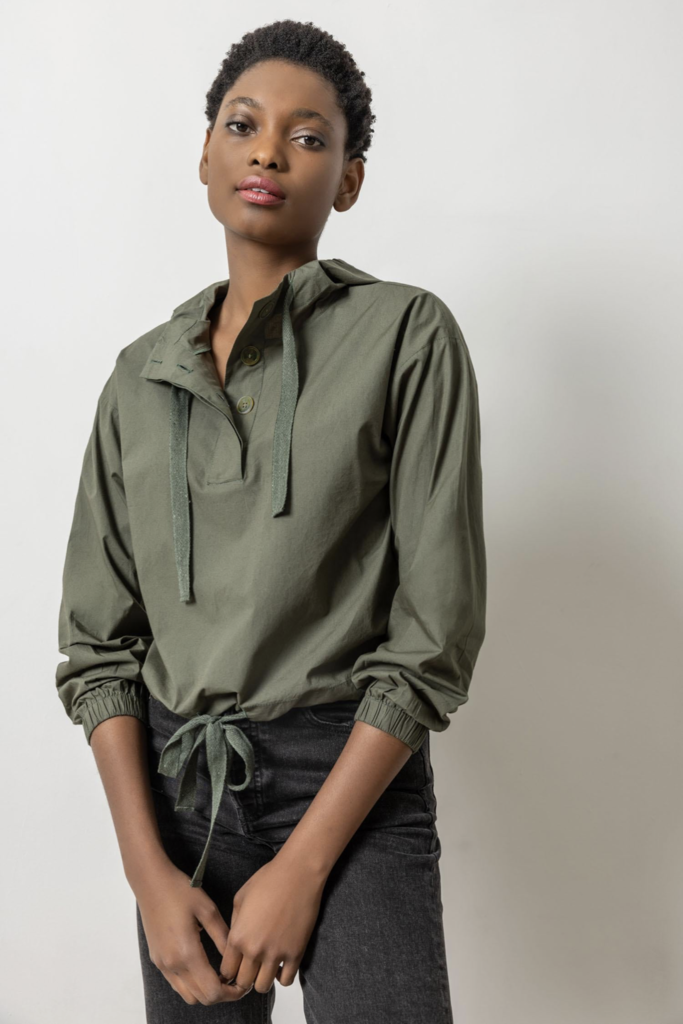 POPLIN HOODIE
