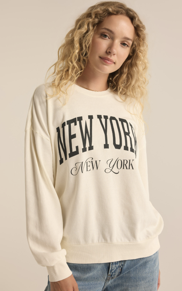 Z SUPPLY GRAPHICS NY NY SUNDAY SWEATSHIRT