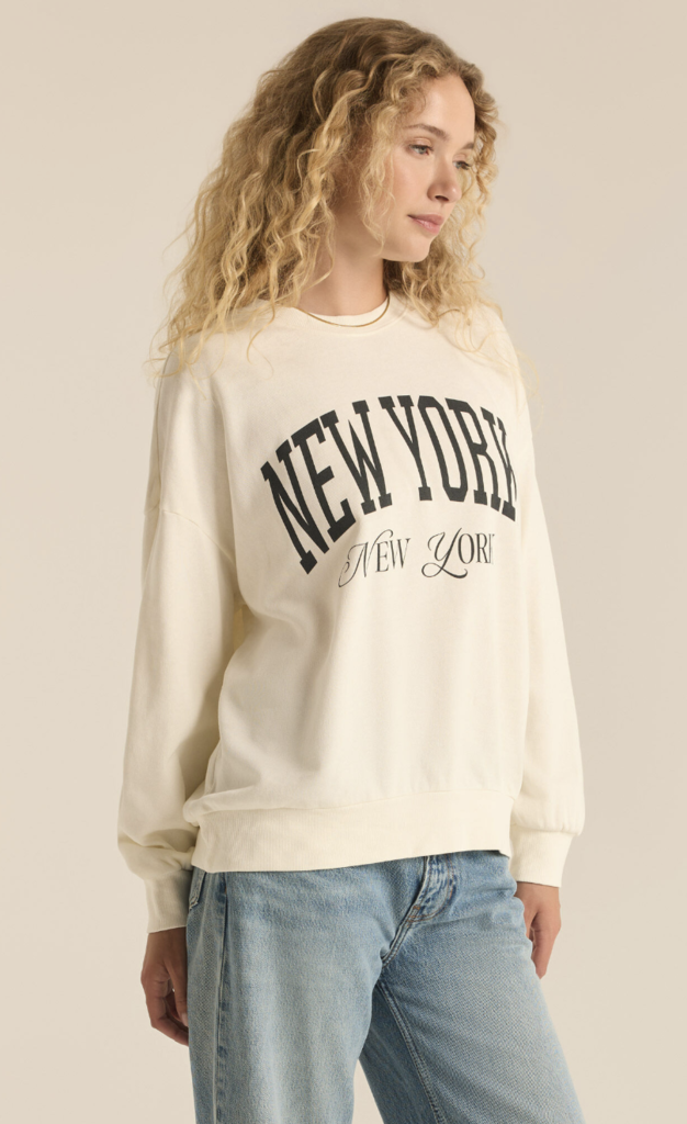 Z SUPPLY GRAPHICS NY NY SUNDAY SWEATSHIRT