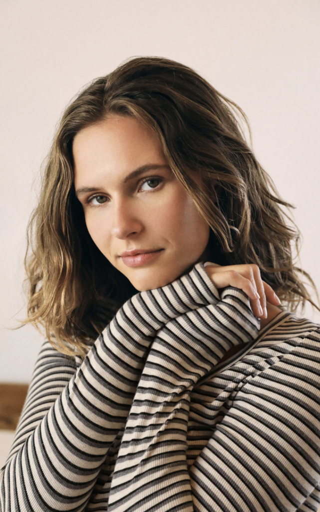 Z SUPPLY LOUNGE CONSTANCE STRIPE MODAL RIB TOP