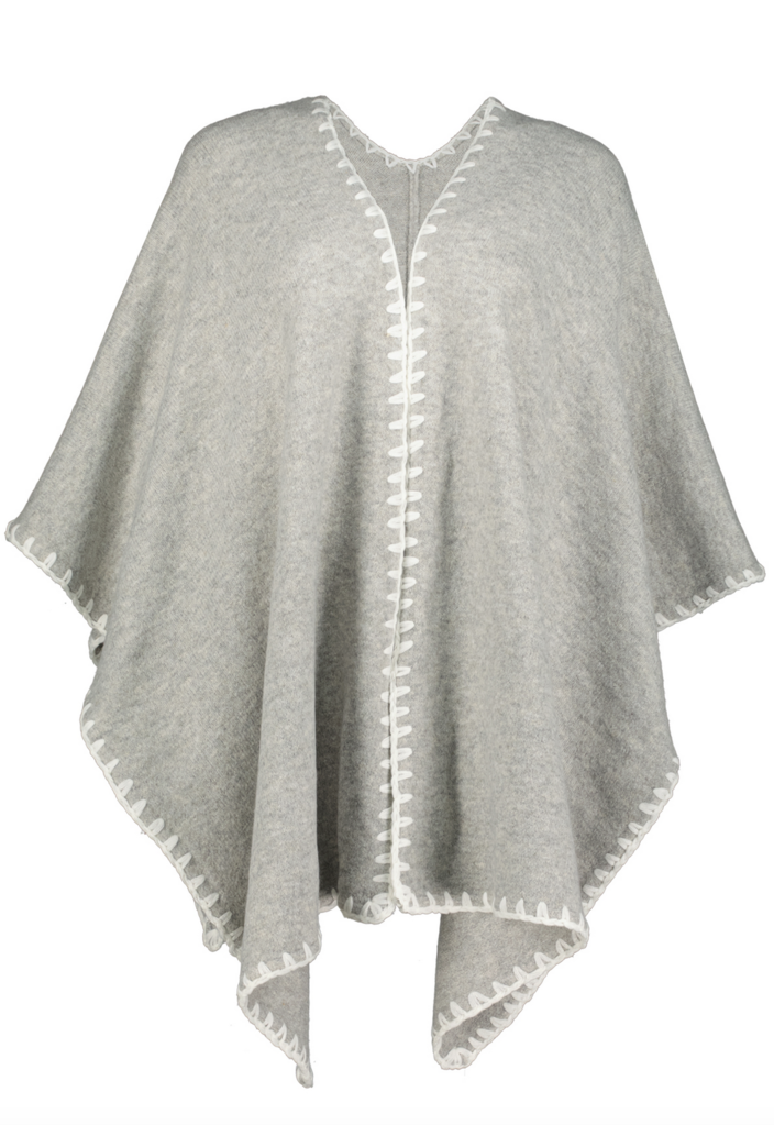 BISHOP+YOUNG SHAWL W/ WHIPSTITCH HEM
