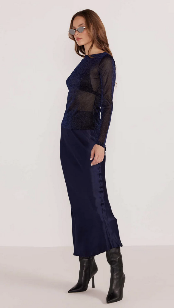 MINKPINK LUMINA BIAS SLIP SKIRT